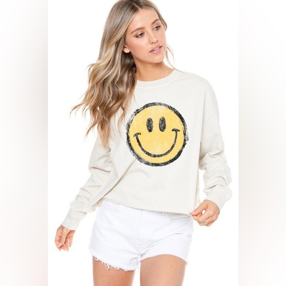 ZUTTER SMILEY GRAPHIC LS TOP